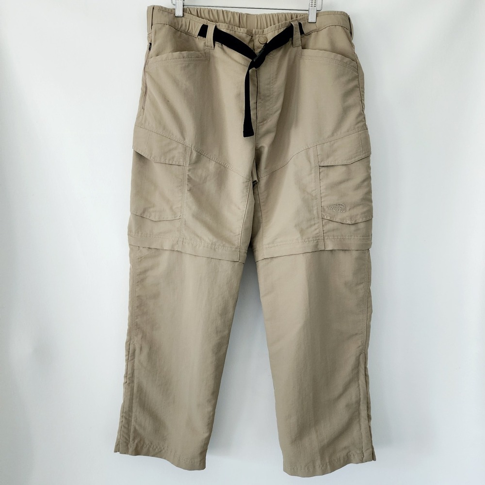 The North Face khaki tan convertible hiking pants shorts‎ mens size XL